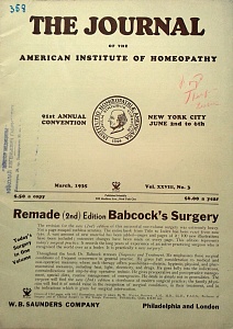 The Journal of the American Institute of Homeopathy, march 1935