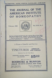 The Journal of the American Institute of Homeopathy, february 1924