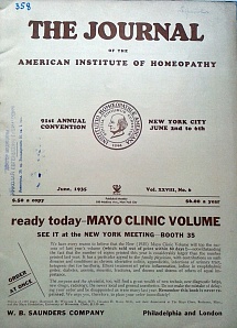 The Journal of the American Institute of Homeopathy, june 1935
