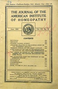 	The Journal of the American Institute of Homeopathy, june 1923