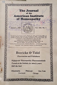 The Journal of the American Institute of Homeopathy, january 1928	
