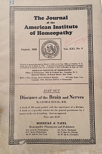 	The Journal of the American Institute of Homeopathy, august 1928