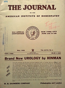 The Journal of the American Institute of Homeopathy, may 1935