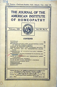 The Journal of the American Institute of Homeopathy, february 1923	