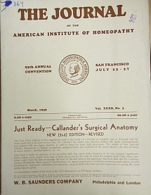 The Journal of the American Institute of Homeopathy, march 1939