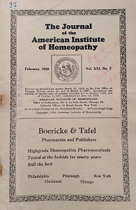 	The Journal of the American Institute of Homeopathy, february 1928