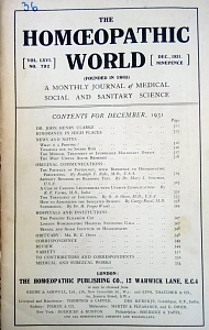 	The Homoeopathic World, december,1931	